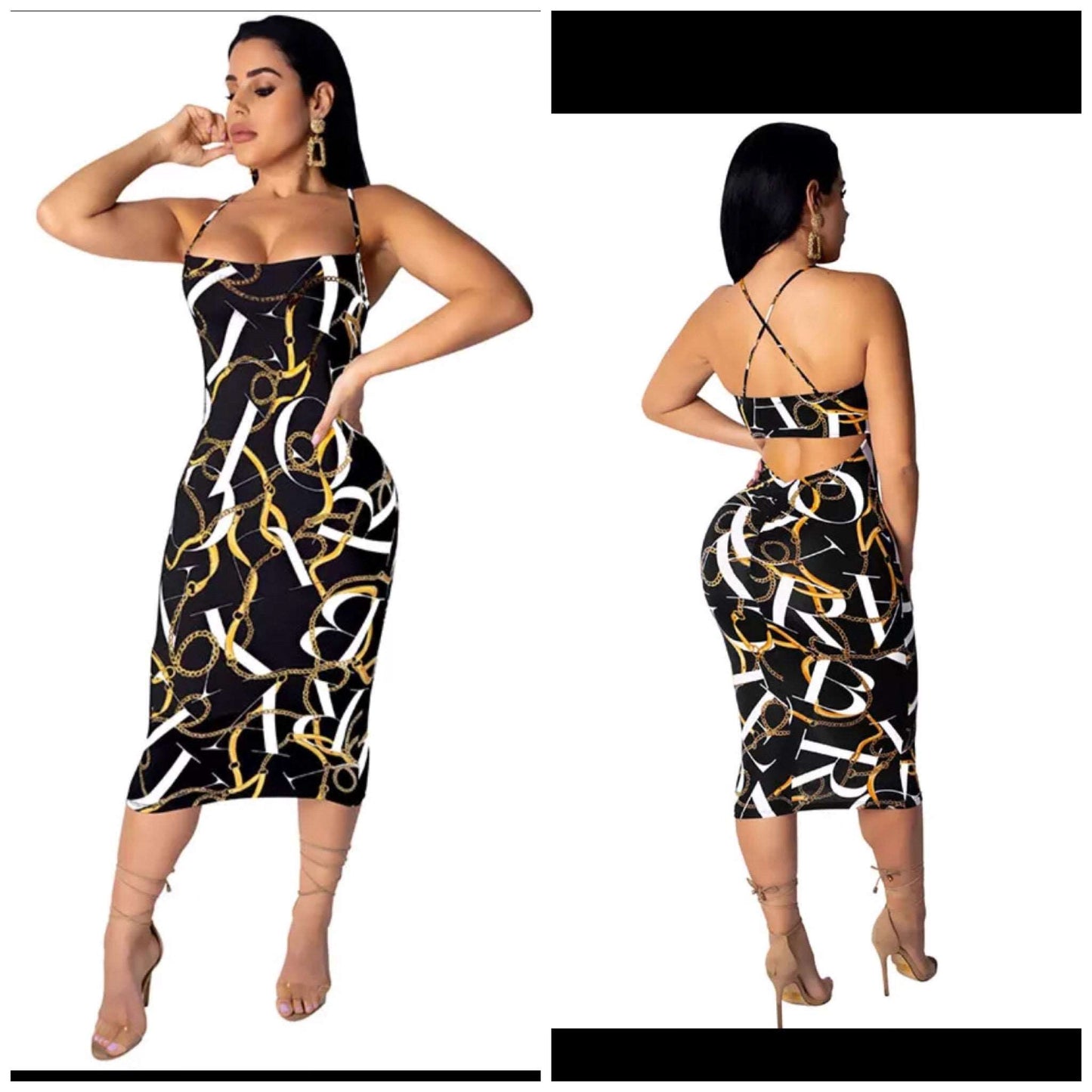 Dress Casual Party Club Midi Dress - Youmibeautystore