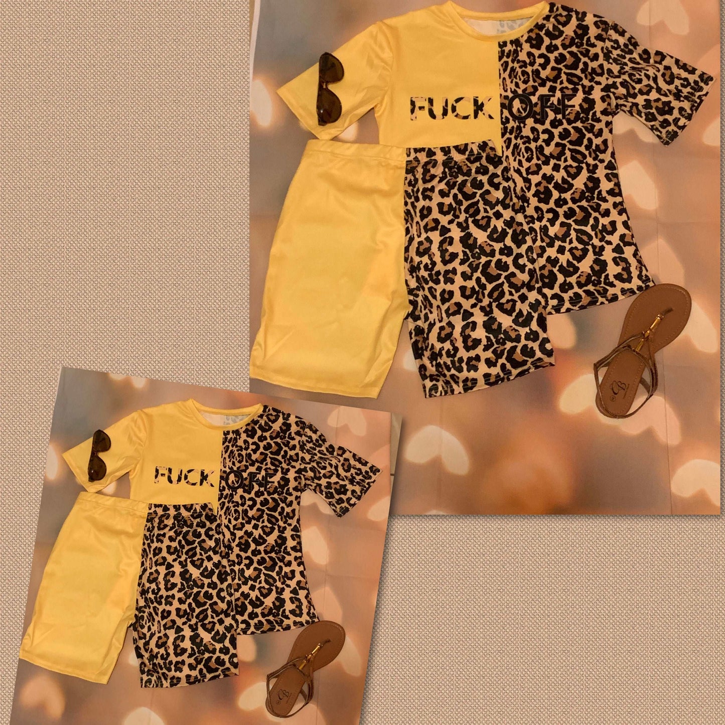 Leopard print 2 piece set - Youmibeautystore