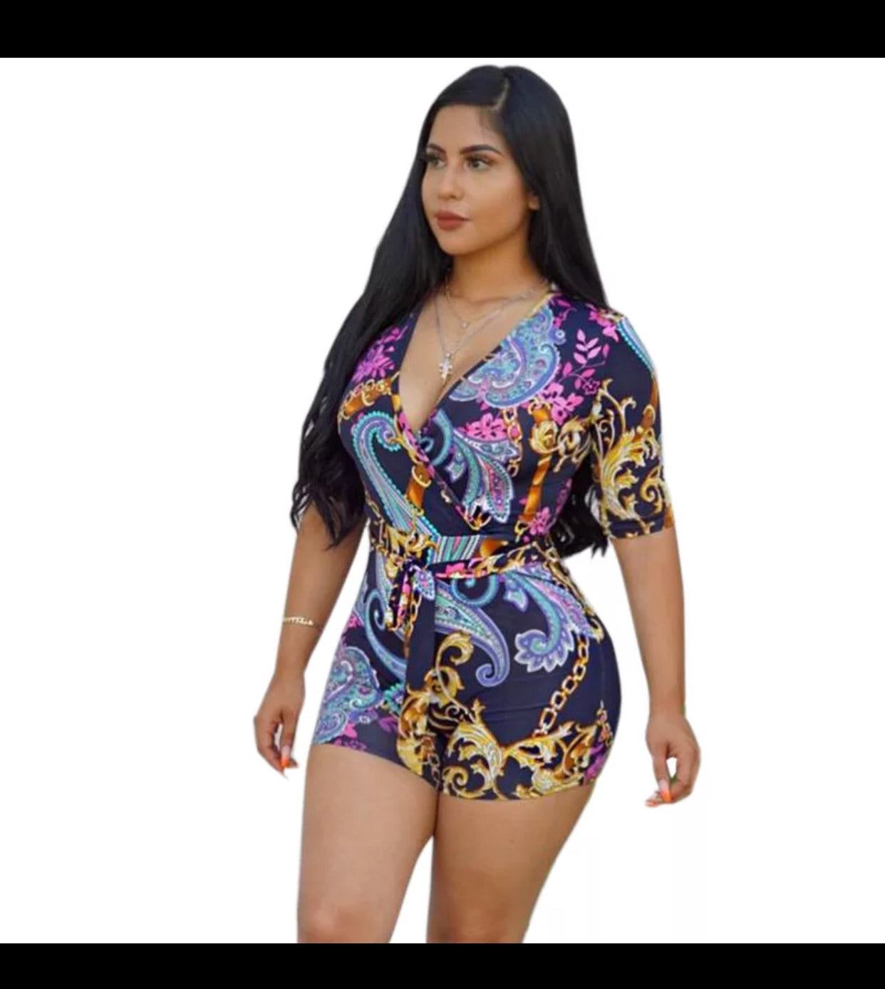 Women Jumpsuit Printed Deep - Youmibeautystore